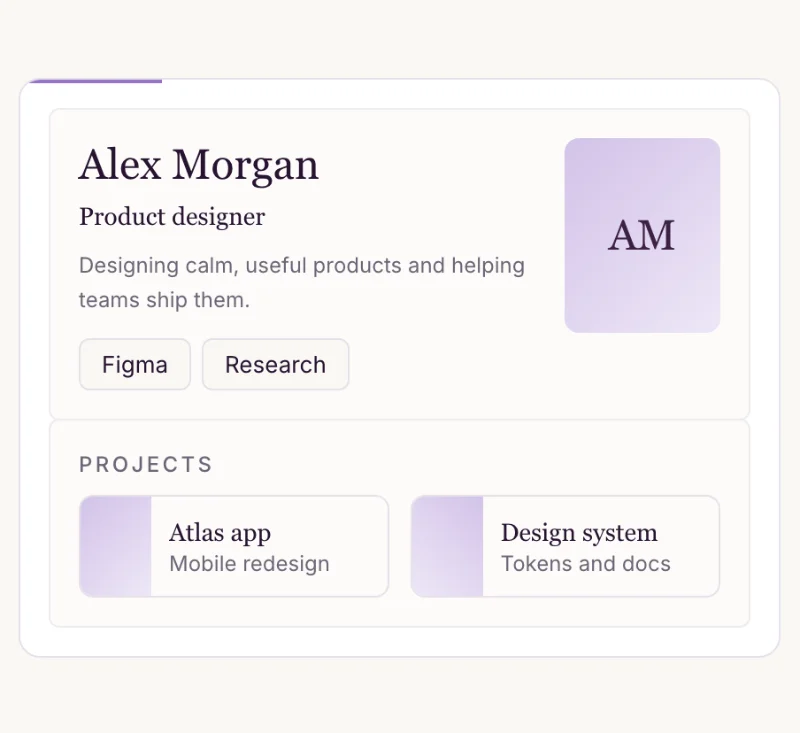 Screenshot of Handle - Portfolio Builder Platform